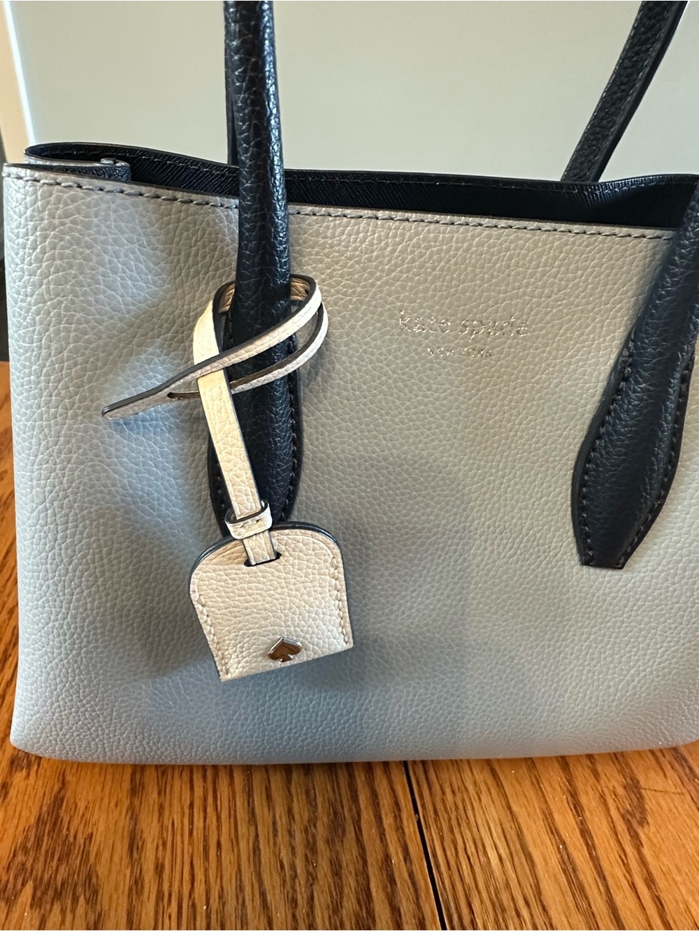 Kate Spade Light Blue and Navy Blue Leather Purse/Handbag with Matching Wallet - Picture 7 of 15